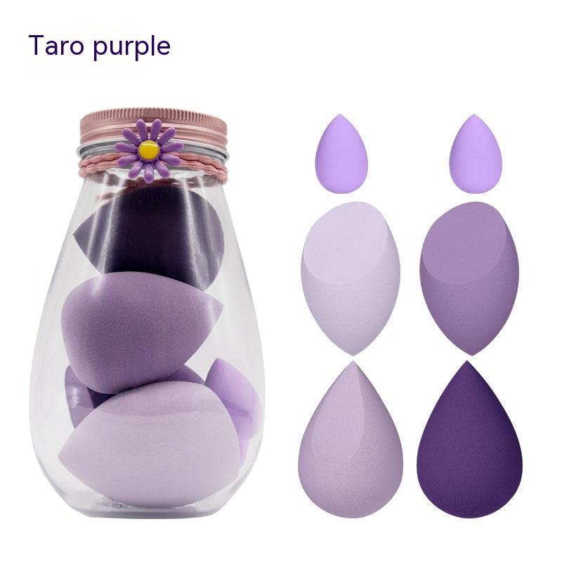 Foreign Trade Makeup Puff 7 PCs Canned Cosmetic Egg Suit Drift Bottle Makeup Sponge Soaking Water Bigger Mini.