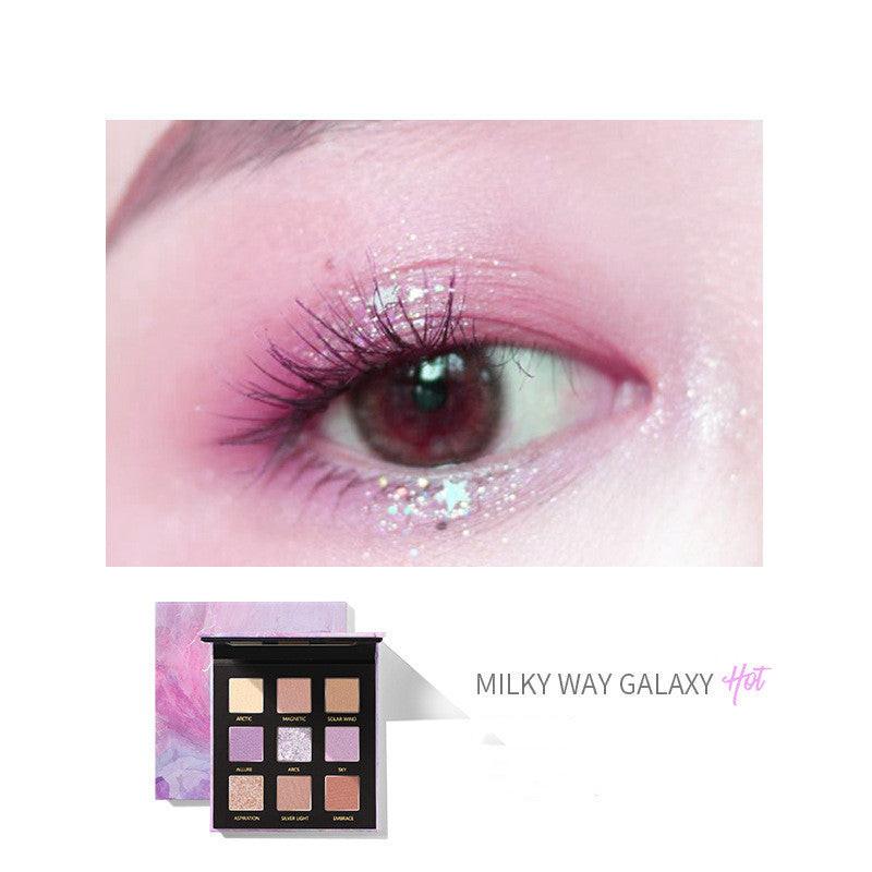 Long Lasting Matte Pearl Glitter 9 Color Eyeshadow Palette.