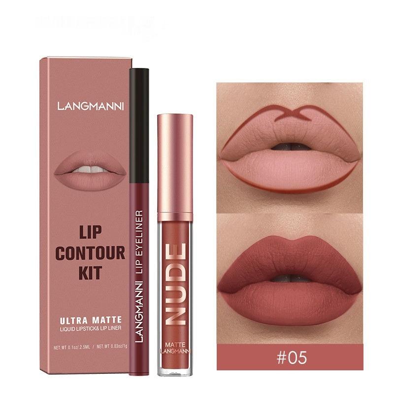 Lip Liner Combination Suit No Stain On Cup Matte Lip Gloss Suit.