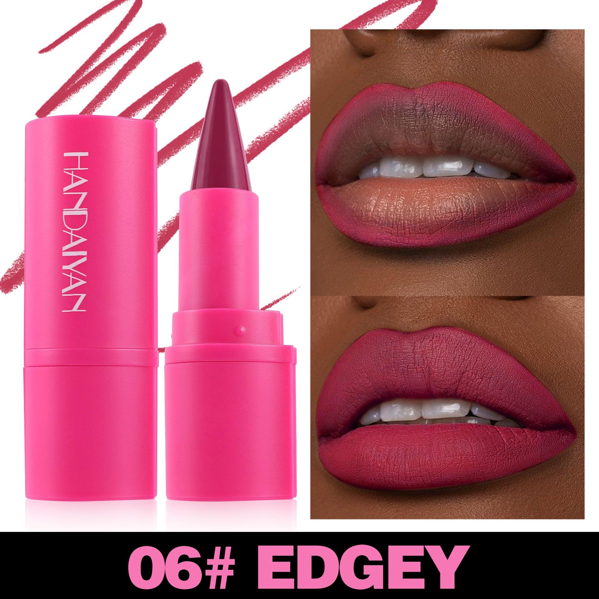 Matte Lipstick Lip Liner 2-in-1 8 Colors.