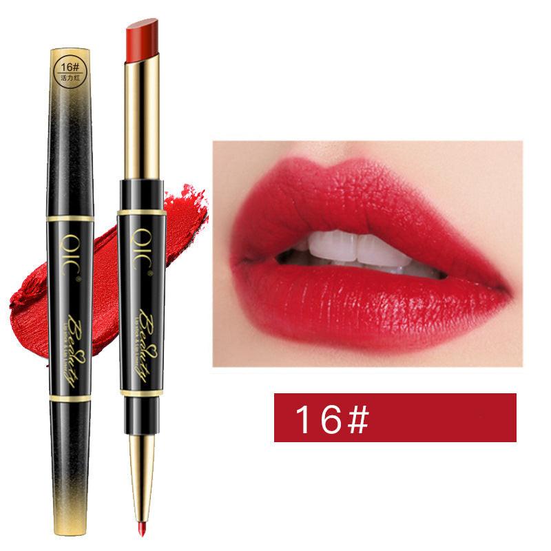 Double-ended Lipstick Pen Lip Liner Waterproof Non-stick Cup.