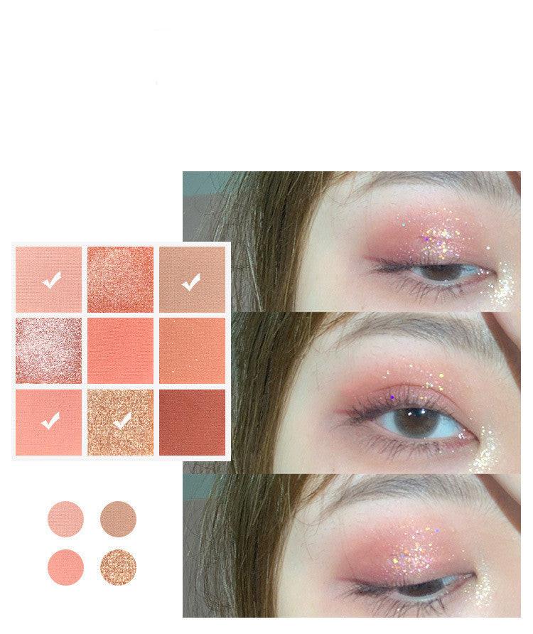 New Arrival Charming Eyeshadow Palette 9 Color Make up Palette Matte Shimmer Pigmented Eye Shadow Powder.