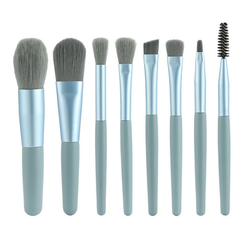 Makeup Brush 8 PCs Suit Eye Shadow Blush Face Powder Repair Highlight Powder Foundation Brush.