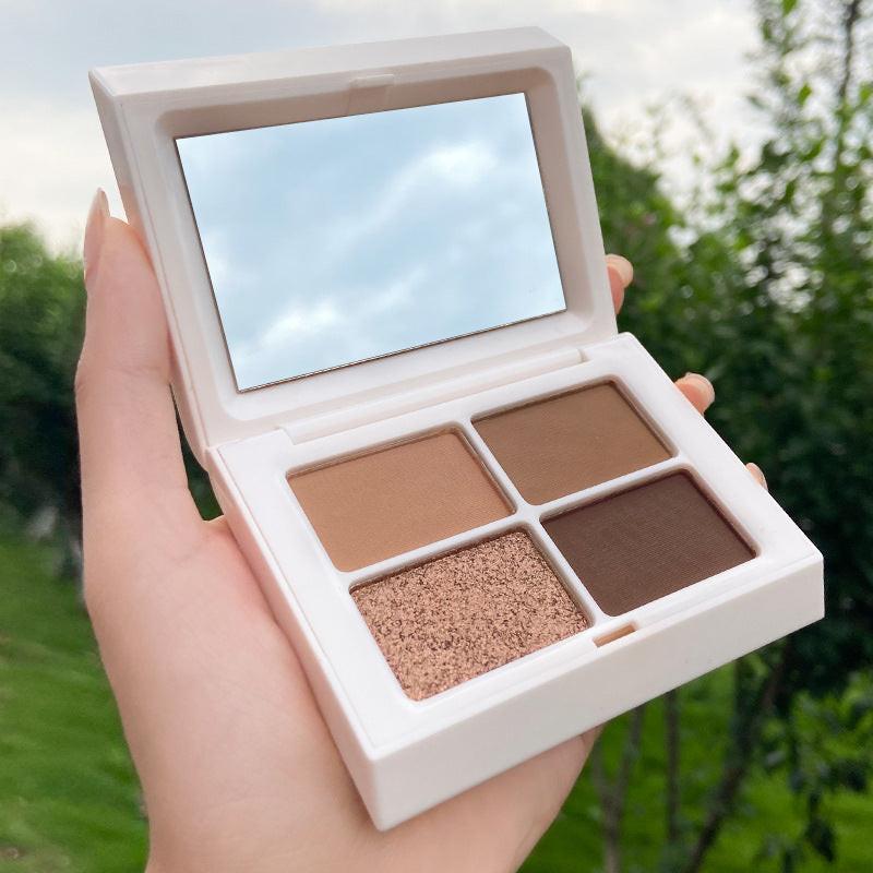 Matte sequins earthy four square grid eyeshadow.