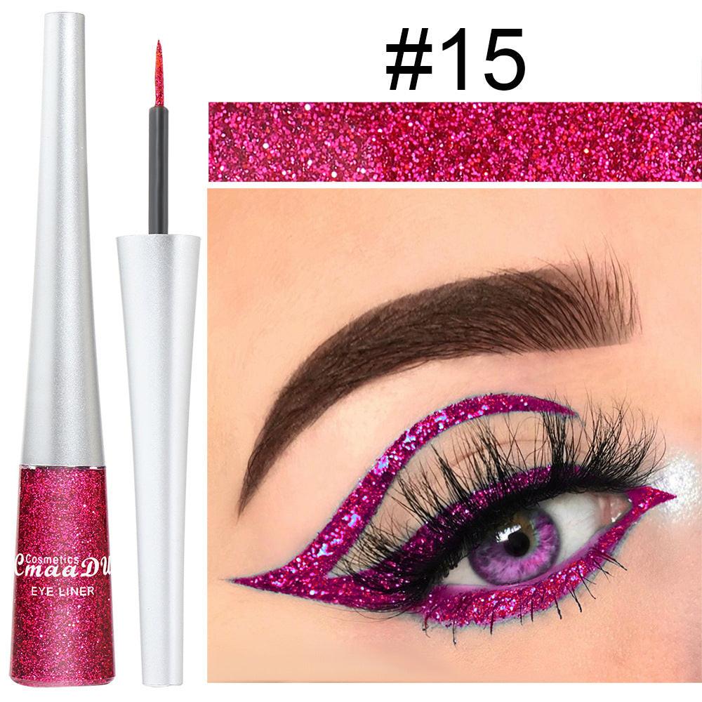 16 Colors Glittery Powder Sequin Burst Eyeliner.
