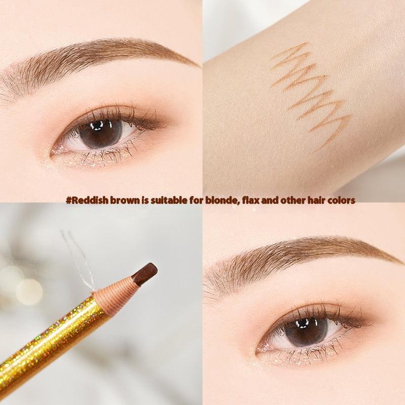 Line Drawing Waterproof Sweat-proof Non-fading Brushed Natural Eyebrow Pencil.