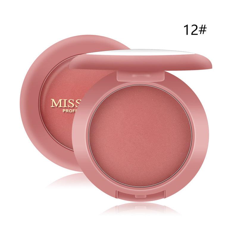 12 color blushes rosy matte cheeks.