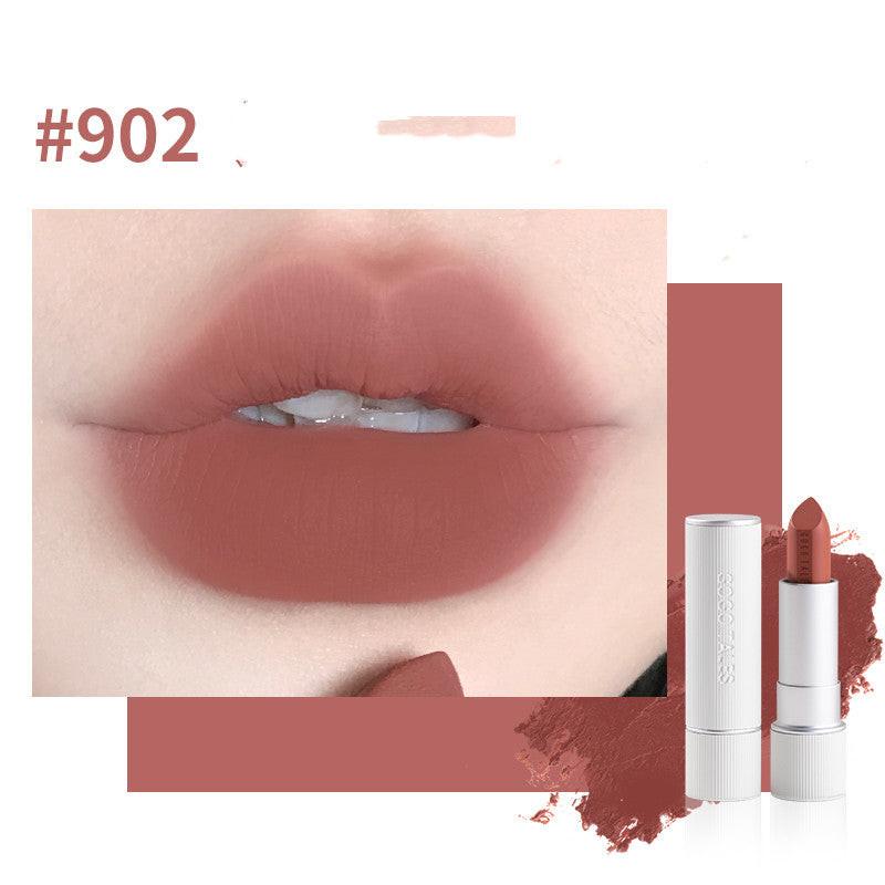 Striped Autumn And Winter Retro Lipstick Soft Mist Velvet Caramel Chestnut.