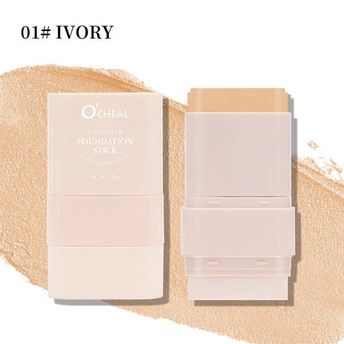 Smear-proof Makeup Liquid Foundation Double-headed Rotating Concealer Lasting.