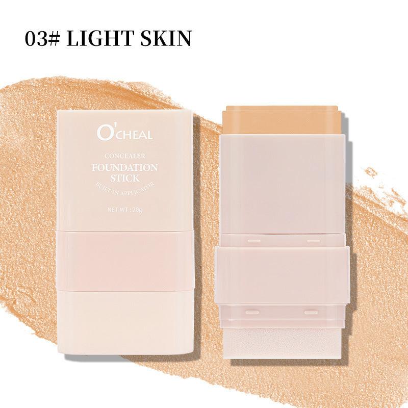 Smear-proof Makeup Liquid Foundation Double-headed Rotating Concealer Lasting.
