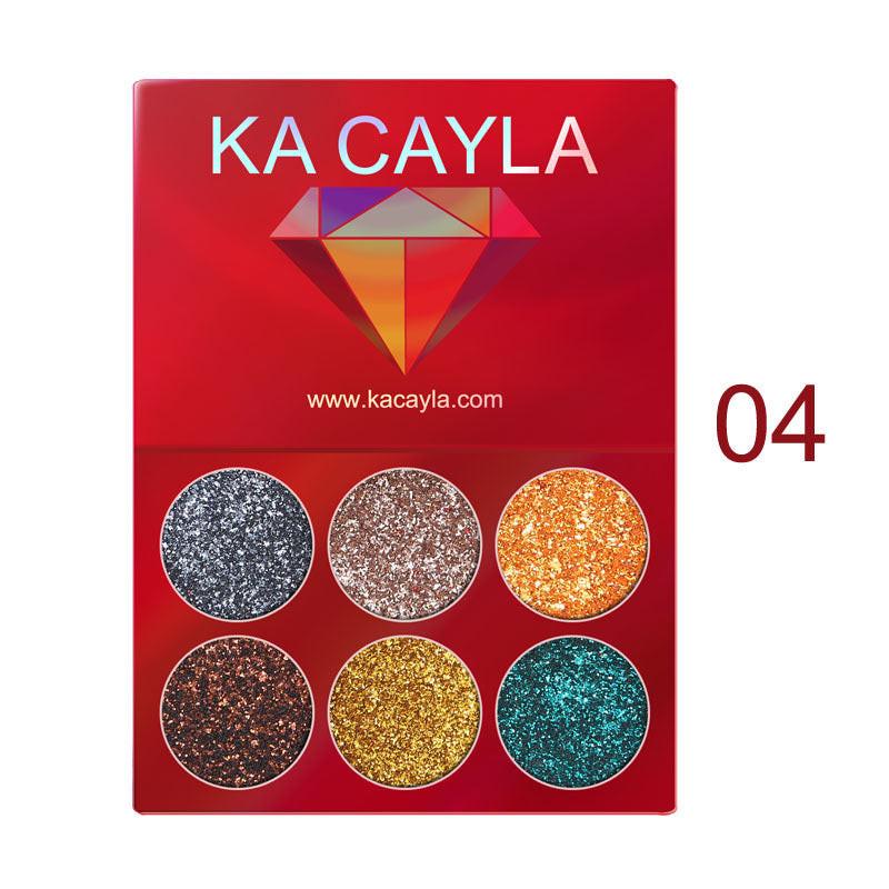 Creative 6 Colors Diamond Sequin Eyeshadow Palette.