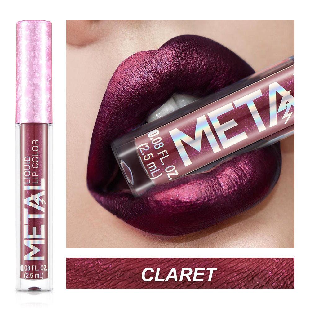 Metal Lip Gloss Waterproof Lipstick.