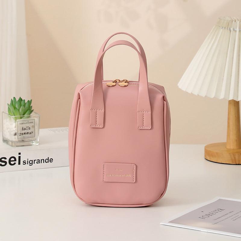 Handle-top Cosmetic Bag Ins Fashion Shell-shaped Handbag Toiletry Bags Travel High Capacity Portable Storage Make Up Bag.
