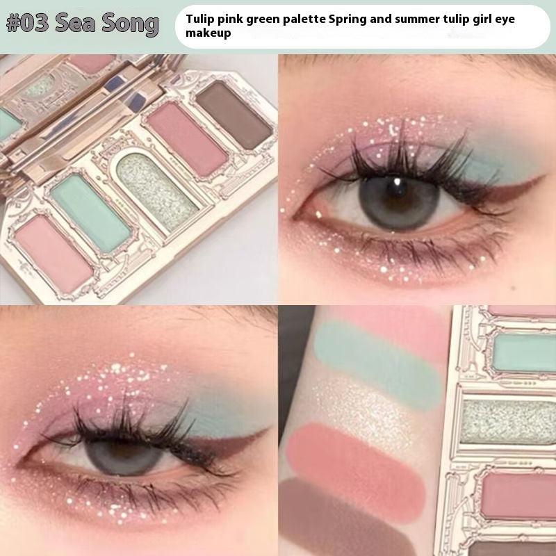 Flower Know Eye Shadow Pure Desire Style Plain Face Highlight Contour Compact