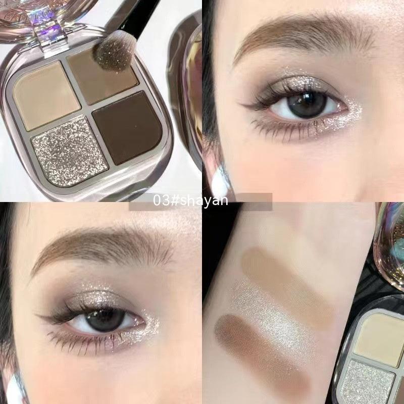 GlamColour Fire Paint Four Color Eyeshadow Palette.