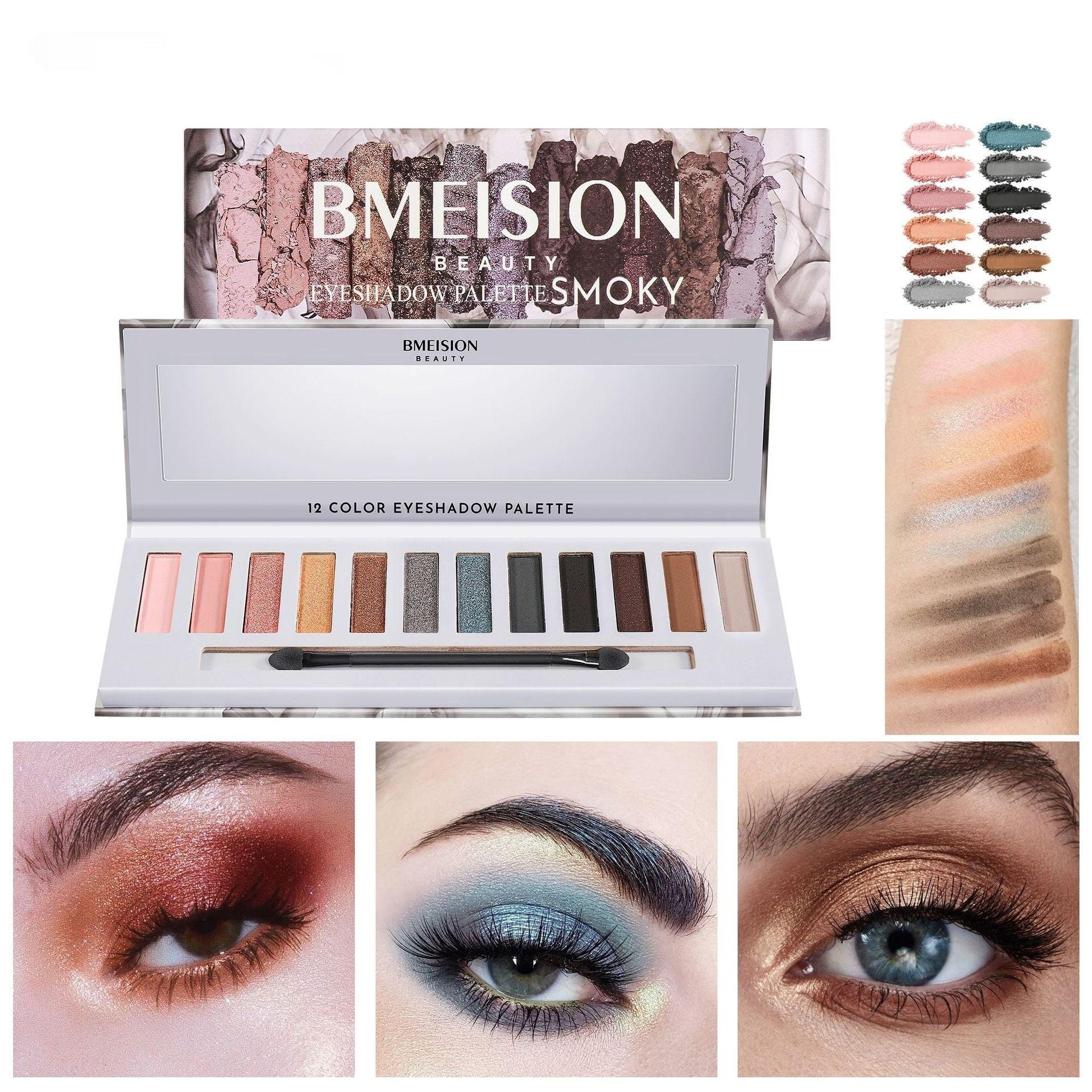 Eye Shadow Earth Color Smoky Makeup Shimmer Matte.