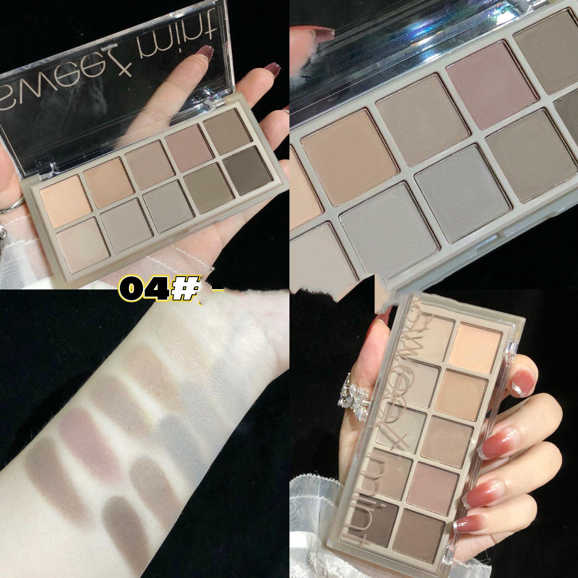 10Shades Of Eyeshadow Pearly Matte Earth Lasting Palette.