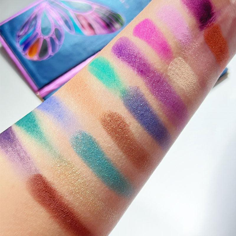 Color Eyeshadow Palette Stage Makeup Sequins.