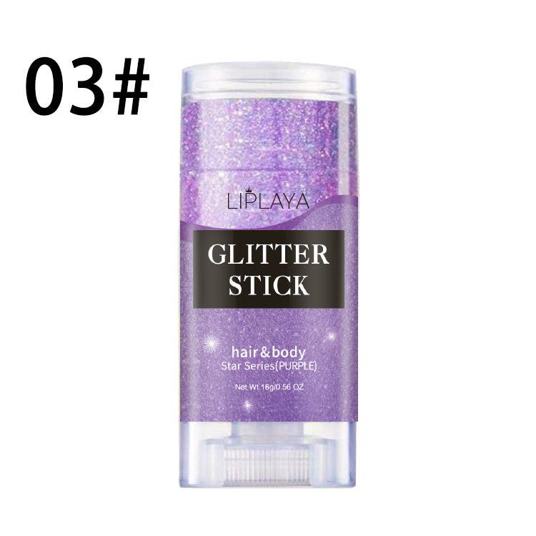 Sequins Stick Three-color Magic Eye Shadow Convenient.