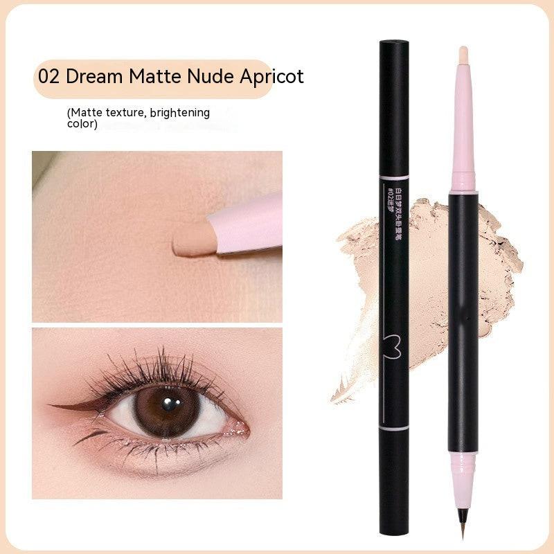 Double-headed Eye Shadow Pen High-gloss Brightening Double-effect Three-dimensional Eyeliner.