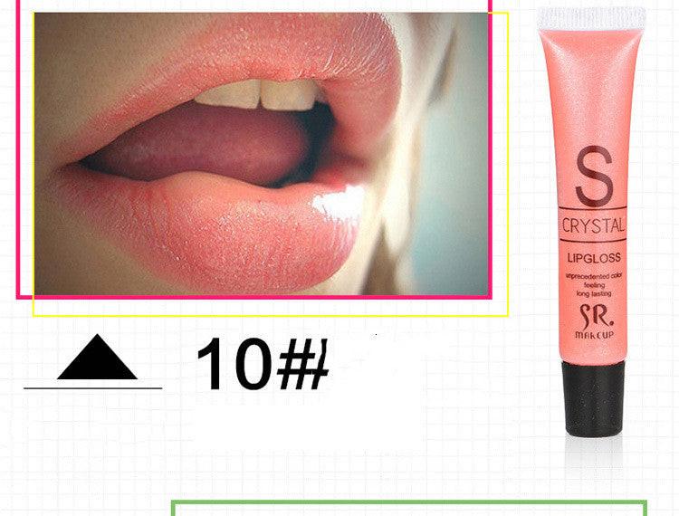 SR Hose Water-sensing Lip Gloss With Pearlescent Gold Moisturizing Temptation Lip Gloss.