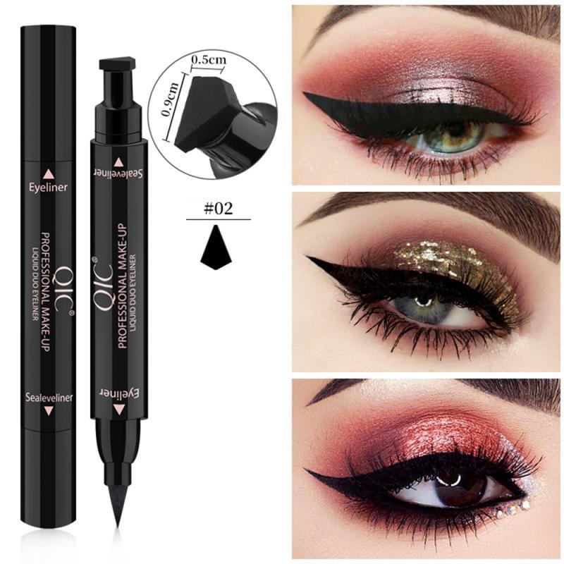 Double-headed wing seal eyeliner.
