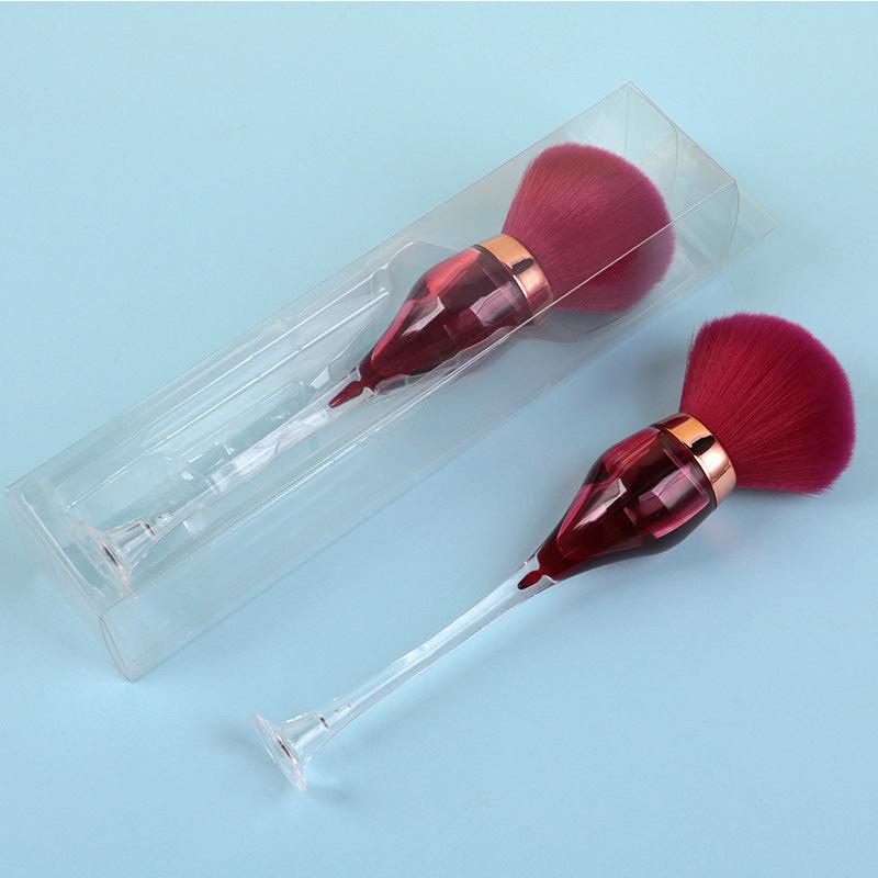 Single Large Makeup Brushes Fluffy Powder Blush Compensator Creative Wine Glass Shape Crafts Level Cosmetic Beauty Tools.