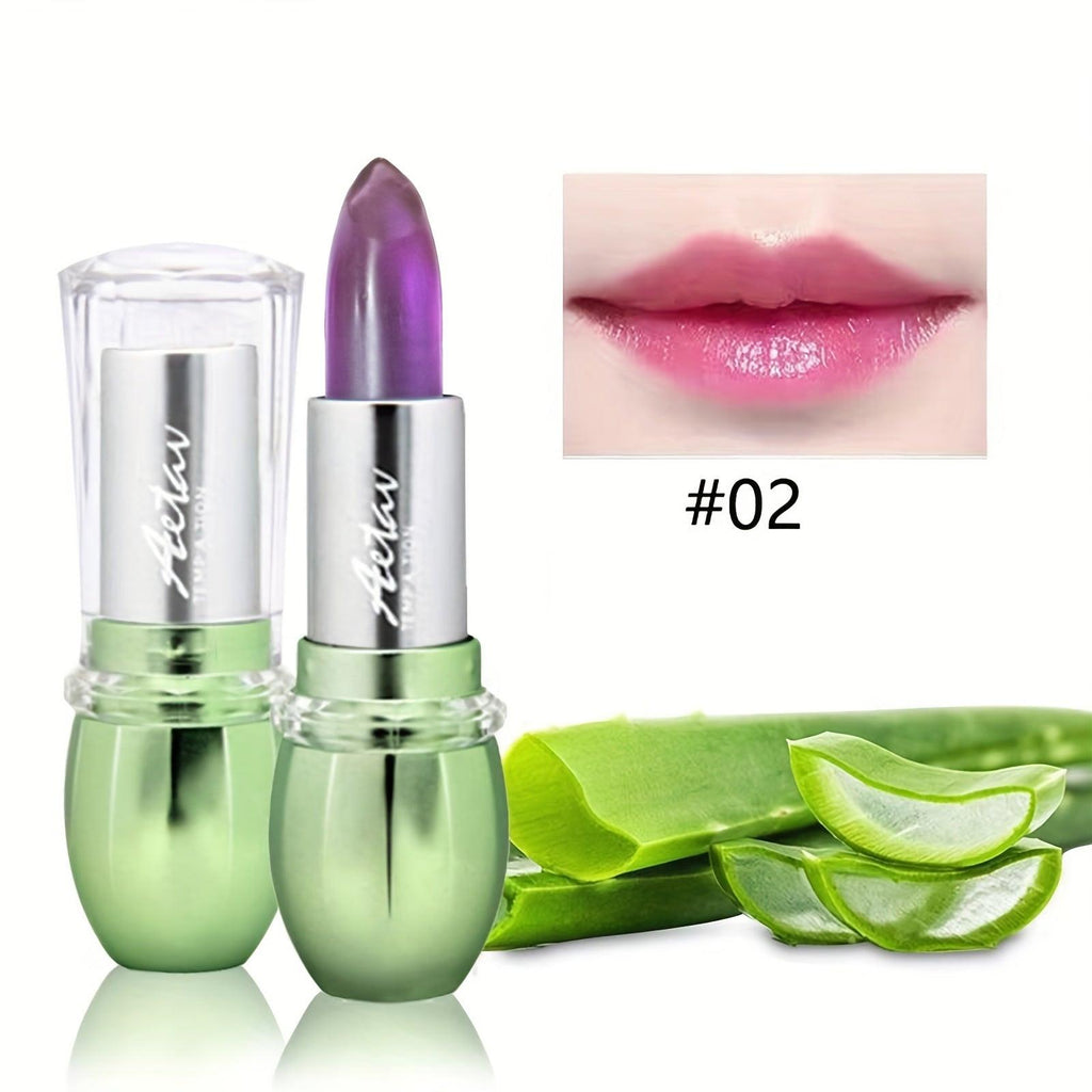 Magic Temperature Color Change Lipstick - Moisturize Aloe Vera Long Lasting Nutritious Lip Gloss - Daily Lip Care Cosmetics.