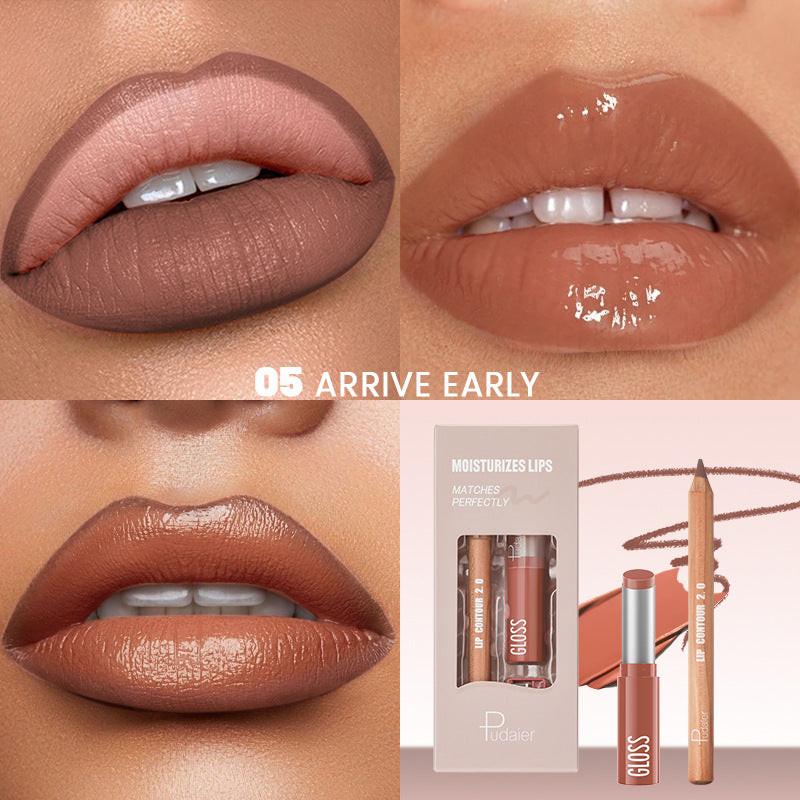 Lip Liner Lipstick Kit Matte Water Light.