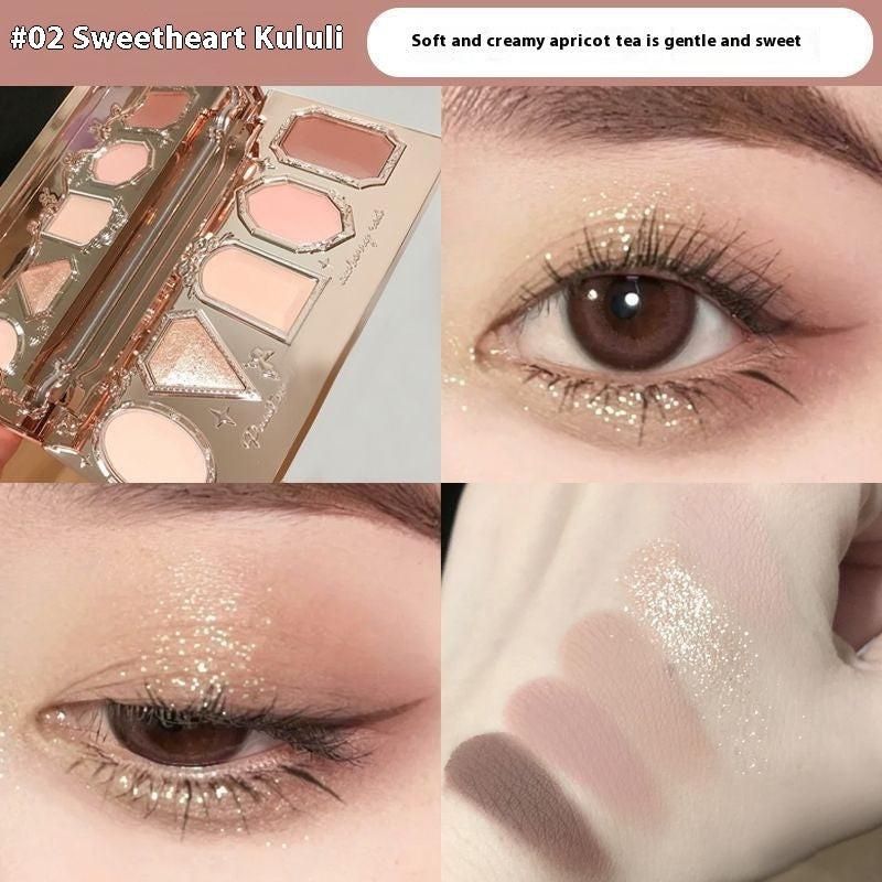 Flower Know Eye Shadow Pure Desire Style Plain Face Highlight Contour Compact.
