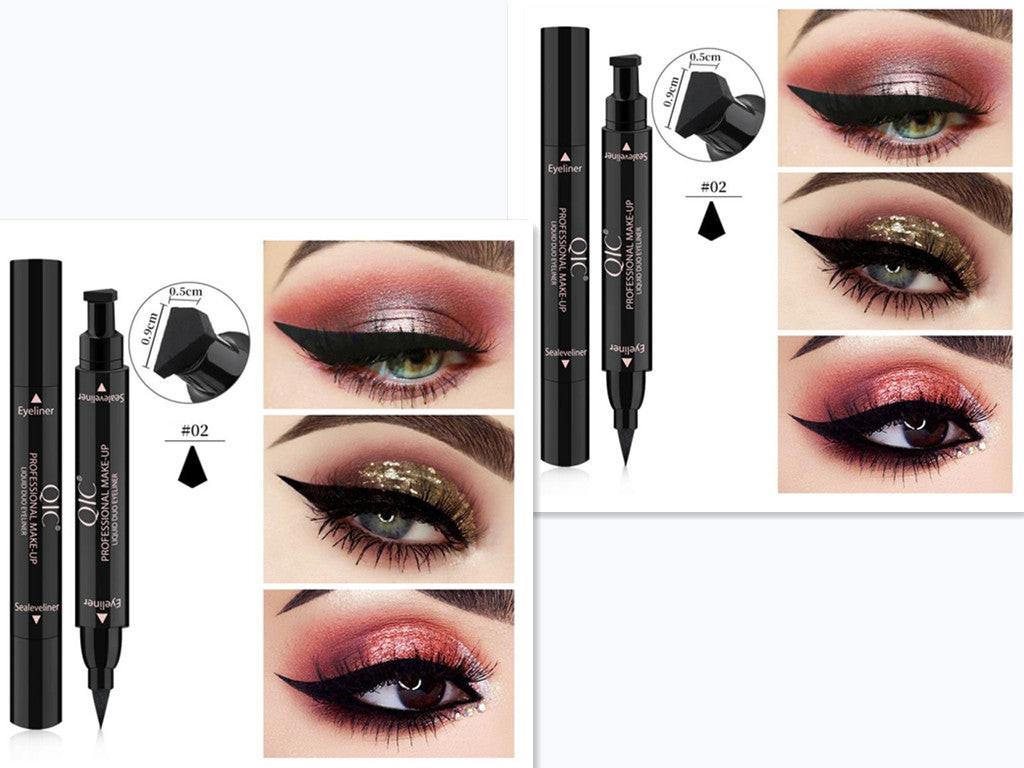 Double-headed wing seal eyeliner.