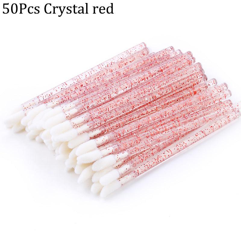 Crystal rod lip brush red brush lip gloss brush.