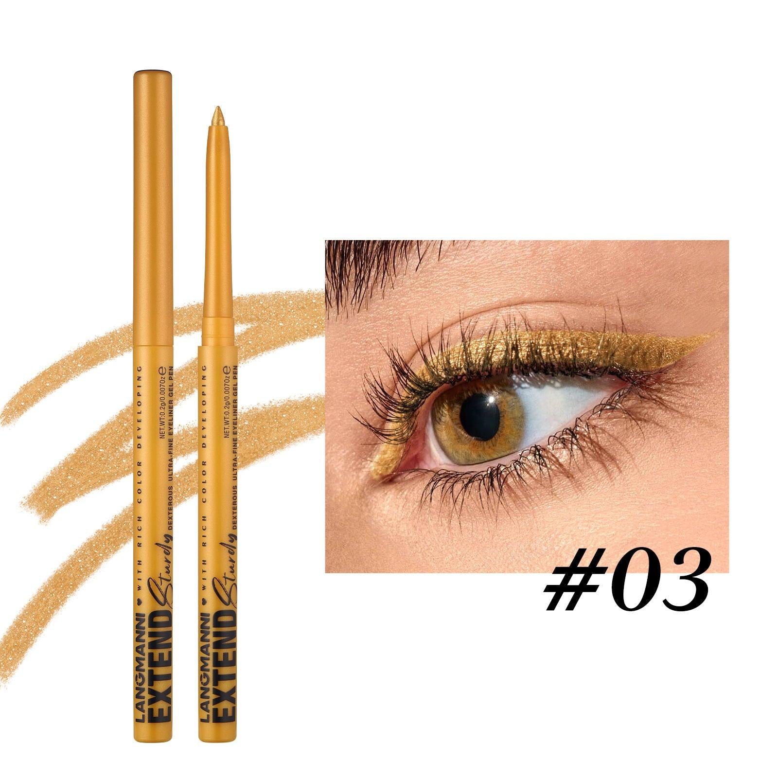 Waterproof And Durable Not Smudge Automatic Rotation Eyeliner.