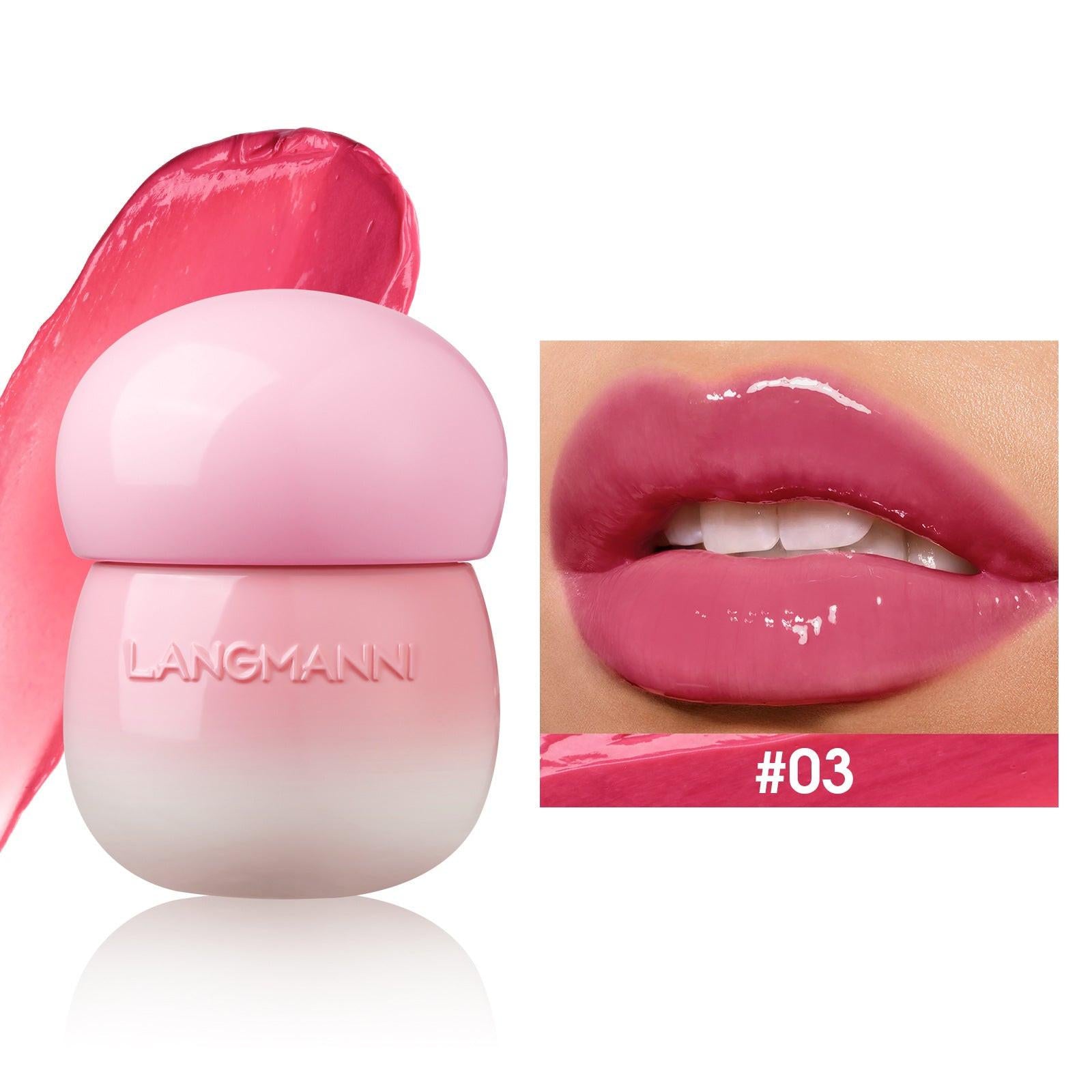 Mushroom Lip Lacquer Moisturizing Lip Gloss Not Oily.