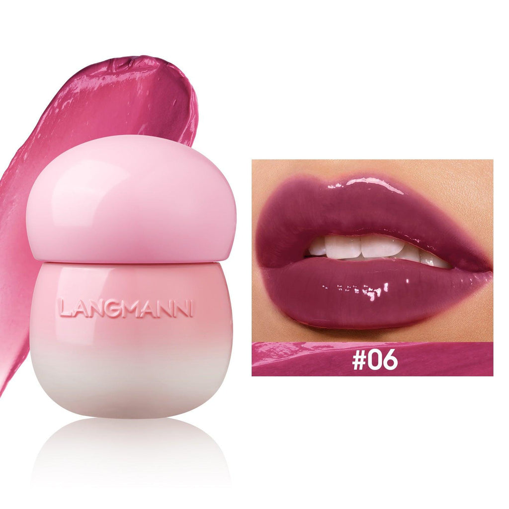 Mushroom Lip Lacquer Moisturizing Lip Gloss Not Oily.