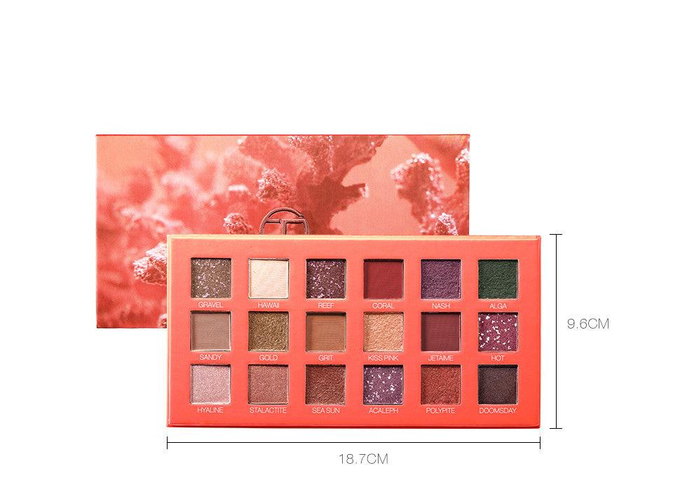 Small-cap Milk Tea Color Portable 18-color Matte Eyeshadow Palette.