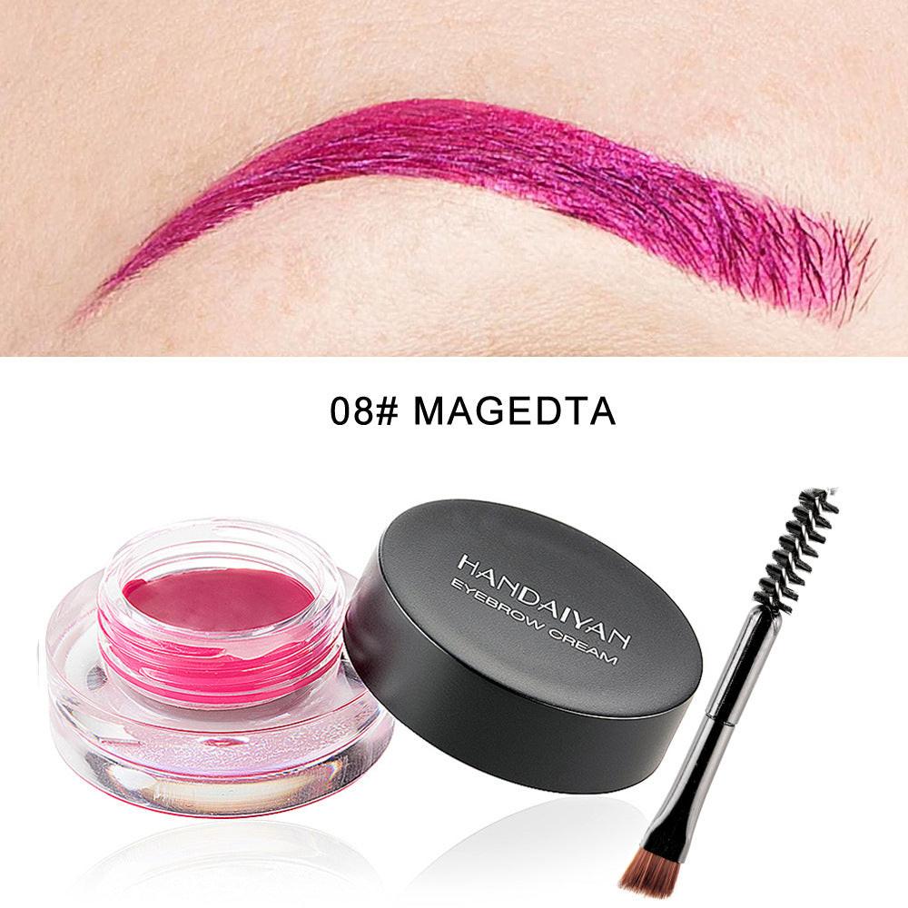 Red Green Blue Purple And Yellow Waterproof Eyebrow Dyeing Cream Multifunctional Painted Eyeliner.