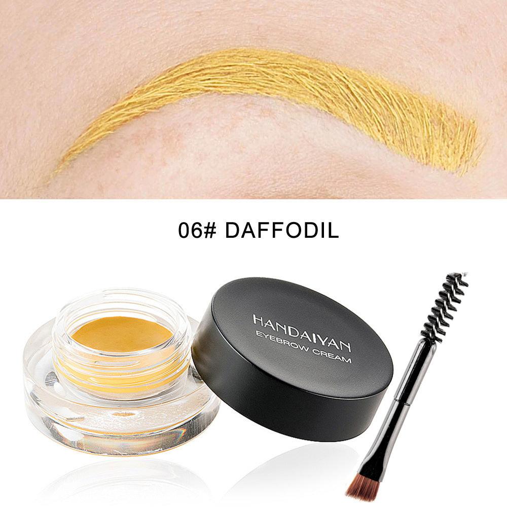 Red Green Blue Purple And Yellow Waterproof Eyebrow Dyeing Cream Multifunctional Painted Eyeliner.
