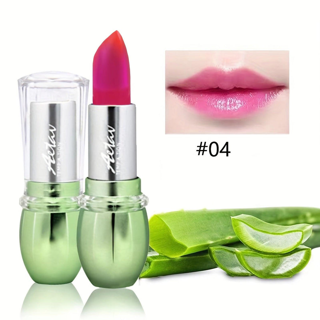 Magic Temperature Color Change Lipstick - Moisturize Aloe Vera Long Lasting Nutritious Lip Gloss - Daily Lip Care Cosmetics.
