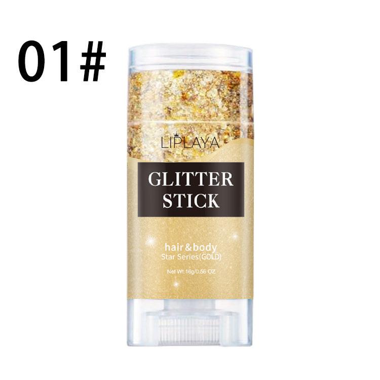 Sequins Stick Three-color Magic Eye Shadow Convenient.