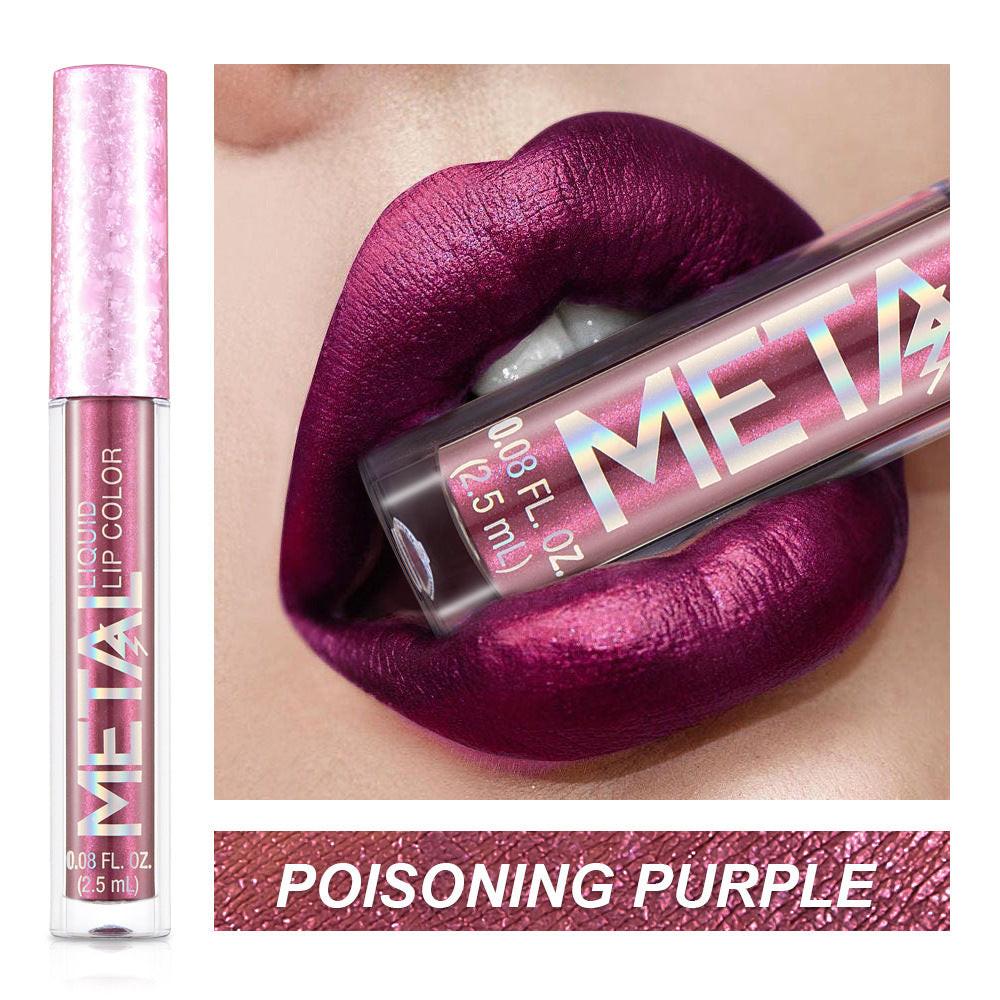 Metal Lip Gloss Waterproof Lipstick.