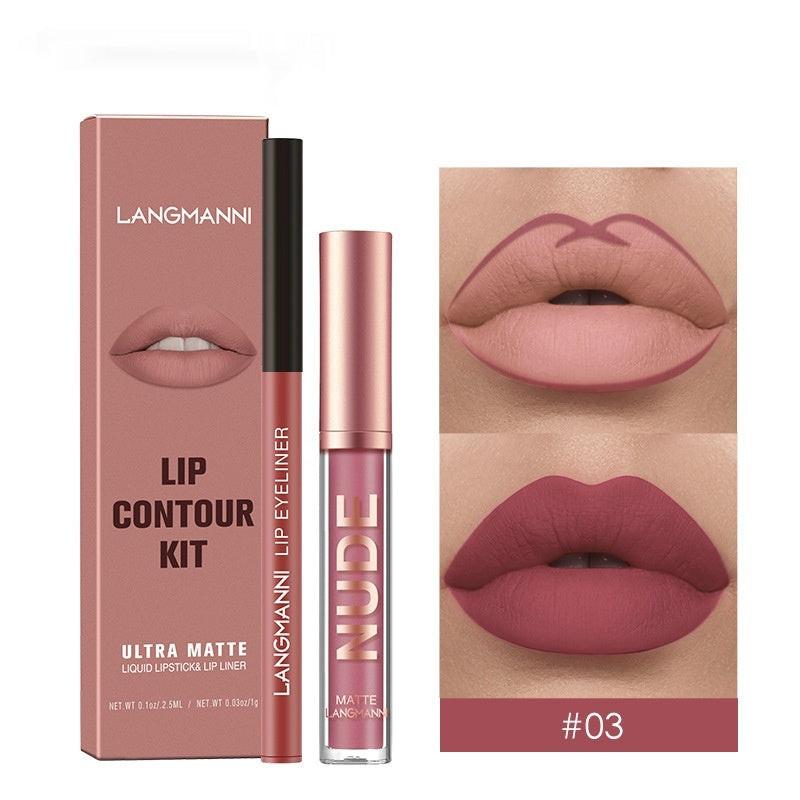 Lip Liner Combination Suit No Stain On Cup Matte Lip Gloss Suit.