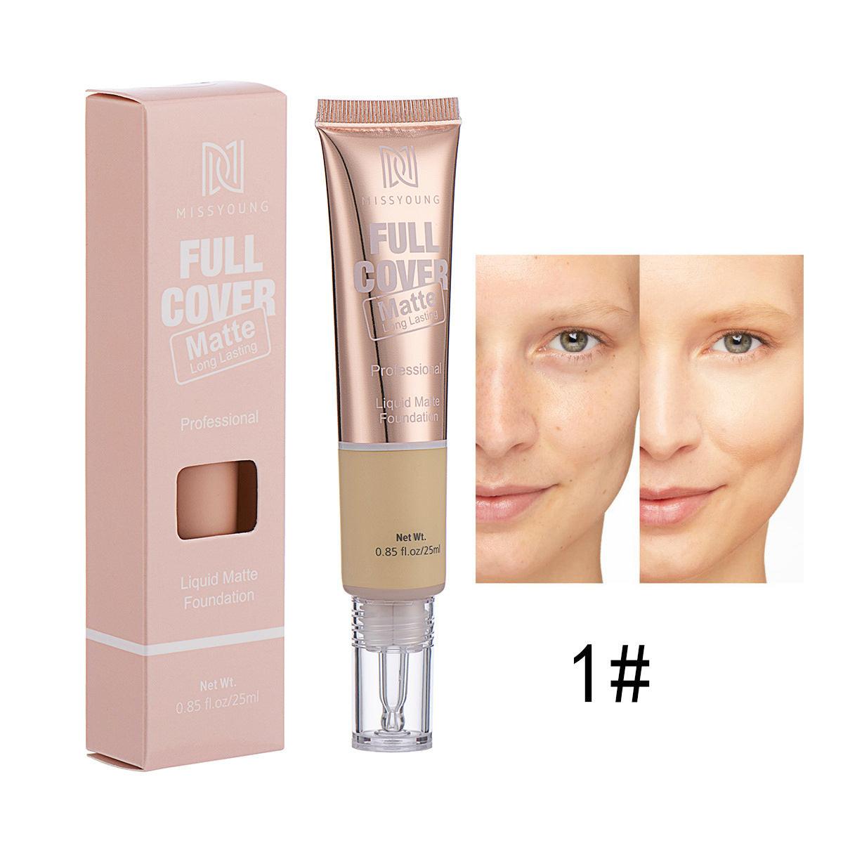Lightweight Breathable Concealer Matte Liquid Foundation.