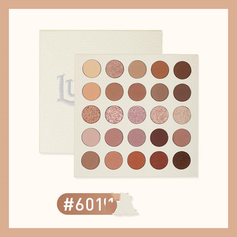 Cream Eye Ling 25 Color Eyeshadow Beads Matte Earth Milk Tea Large Pan Eyeshadow Palette.