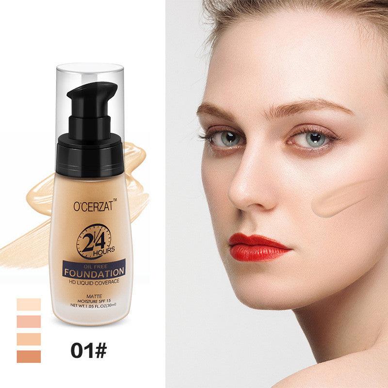 Long Lasting Concealer Oil Control Moisturizing Non-fading Liquid Foundation.