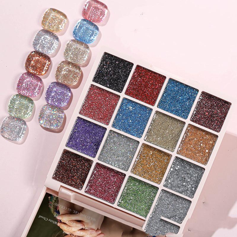 Spring And Summer Color Solid Nail Polish Eyeshadow Palette.