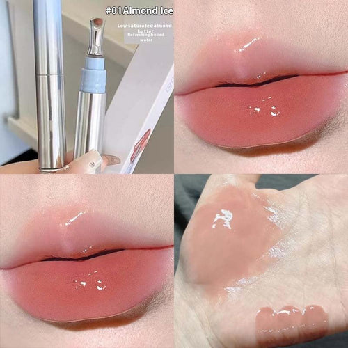 Long Lasting Nourishing Moisturizing Lip Mirror Water Light No Stain On Cup Lip Gloss.