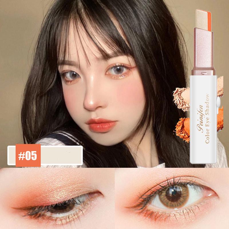 Lazy Eyeshadow Stick Stereo Gradient Shimmer Double Color Eye Shadow Pen Waterproof Easy To Wear Eyeshadow.