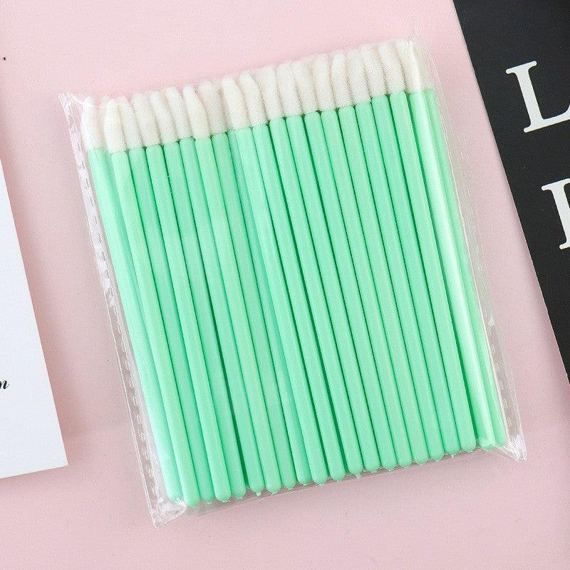 Fishing Rod Lip Brush Flocking Lipstick Makeup Brush Solid Lip Lacquer Brush Cotton Swab 50PCS.
