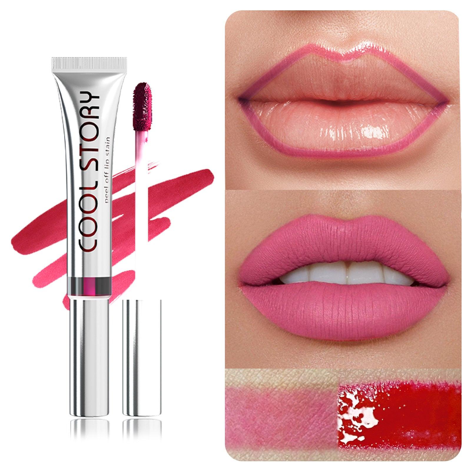 Single Stripping Lip Lacquer Matte No Stain On Cup.